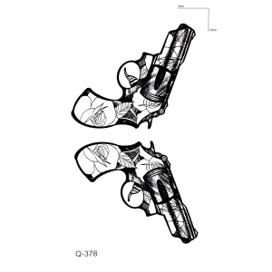 İkili Tabanca Mini Geçici Dövme tattoo