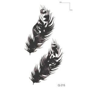 İkili Tüy Mini Geçici Dövme Tattoo