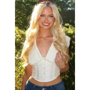 Isıya Dayanıklı Yarımay Çıtçıt Saç - 613# - Plaj Sarısı - Dalgalı - 60 Cm - 110 Gr