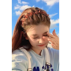 Kahve Renk Saç Bükücü Taç