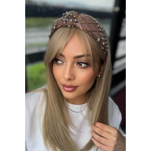 Kahve Renk Taş Ve Yıldız Detaylı Taç