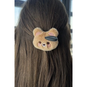 Kahverengi Ayıcık Figürlü Yan Toka