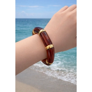 Kahverengi Boncuklu Bileklik