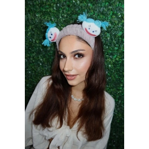 Kahverengi Canavar Figürlü Peluş Saç Bandı