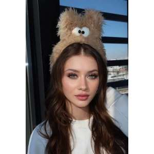 Kahverengi Canavar Figürlü Peluş Taç