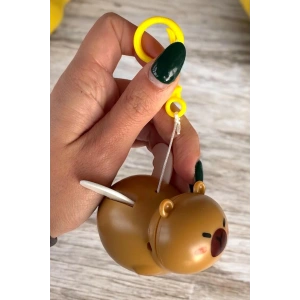 Kahverengi Kanatları Oynayan Ayı Figürlü Anahtarlık