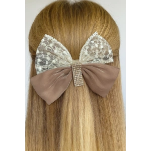 Kahverengi Kurdele Figürlü Taş Detaylı Otomat Toka