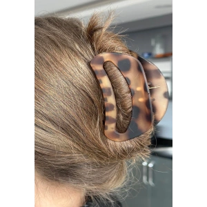 Kahverengi Leopar Desenli Mandal Toka