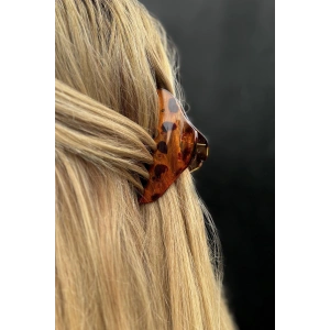 Kahverengi Leopar Desenli Mandal Toka