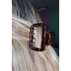 Kahverengi Leopar Desenli Mandal Toka