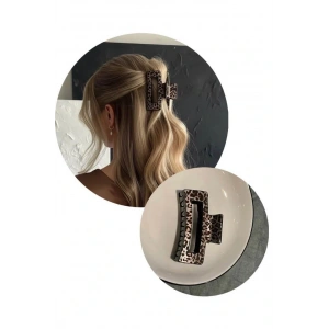 Kahverengi Leopar Desenli Mandal Toka