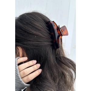 Kahverengi Leopar Desenli Mandal Toka