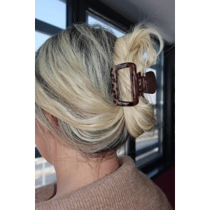 Kahverengi Leopar Desenli Mandal Toka