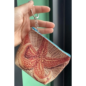 Kahverengi Renk Deniz Yıldızı Figürlü Anahtarlık /Cüzdan