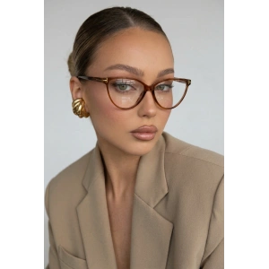 Kahverengi Şeffaf Kadın Gözlük