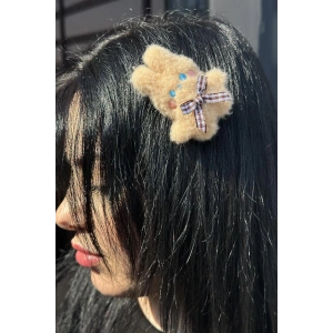 Kahverengi Tavşan Figürlü Yan Toka