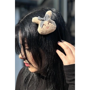 Kahverengi Tavşan Figürlü Yan Toka