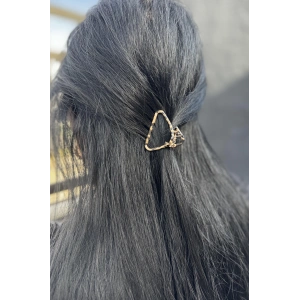 Kahverengi Üçgen Figürlü Leopar Desenli Mandal Toka