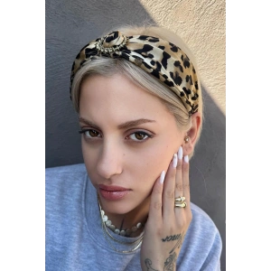 Kahverengi Ve Siyah Leopar Desenli Taç