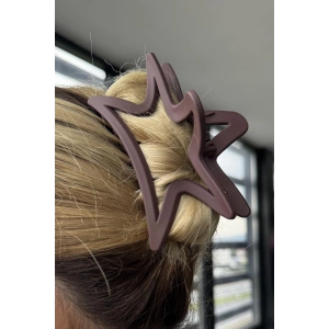 Kahverengi Yıldız Figürlü Mandal Toka