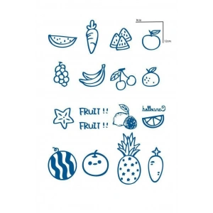 Karışık Figürlü 12 Saat Sonra Kararan Geçici Dövme Tattoo