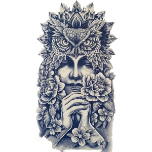 Karışık Figürlü 12 Saat Sonra Kararan Geçici Dövme Tattoo