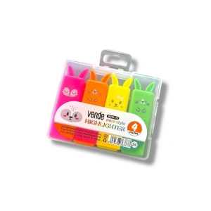 Karışık Figürlü 4lü Fosforlu Kalem Set