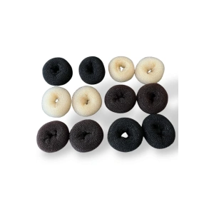 Karışık Renk 12li Sünger Topuz Toka Set