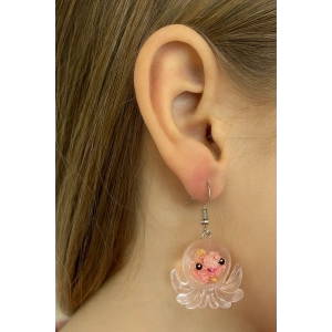 Karışık Renk Ahtapot Figürlü Çocuk Küpe (Çift)