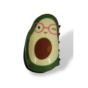 Karışık Renk Avakado Figürlü Kemik Mandal Toka