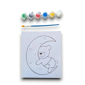 Karışık Renk Ayı Figürlü Boyama Set
