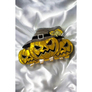 Karışık Renk Bal Kabağı Figürlü Kemik Mandal Toka