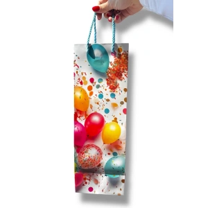 Karışık Renk Balon Figürlü Karton Çanta