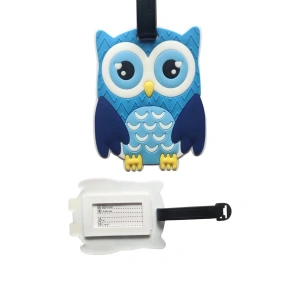 Karışık Renk Baykuş Figürlü Bavul Kartlığı