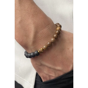 Karışık Renk Boncuk Erkek Bileklik