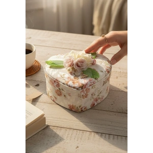 Karışık Renk Çiçek Figürlü Ayna Detaylı Çekmeceli Takı Organizeri