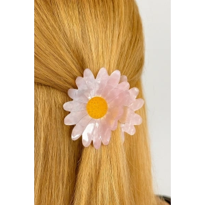 Karışık Renk Çiçek Figürlü Kemik Mandal Toka