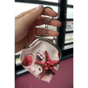 Karışık Renk Deniz Yıldız Figürlü Cüzdan/Anahtarlık