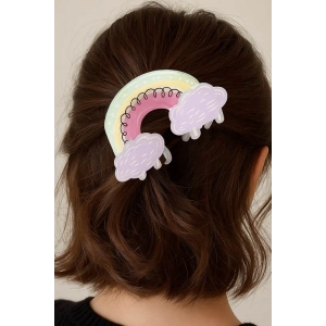 Karışık Renk Gökkuşağı Figürlü Kemik Mandal Toka