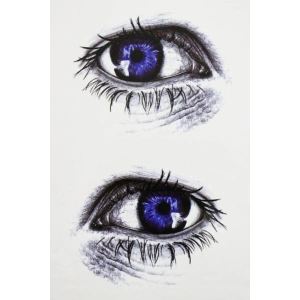 Karışık Renk Göz Figürlü Geçici Dövme Tattoo