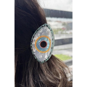 Karışık Renk Göz Figürlü Kemik Mandal Toka