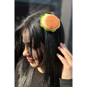 Karışık Renk Hamburger Figürlü Yan Toka