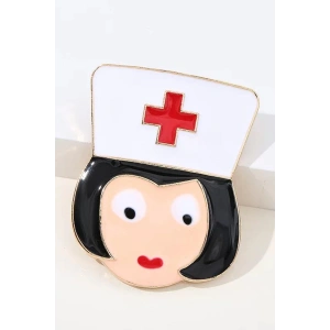 Karışık Renk Hemşire Figürlü Broş