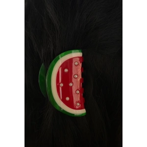 Karışık Renk Karpuz Figürlü İnci Detaylı Kemik Mandal Toka