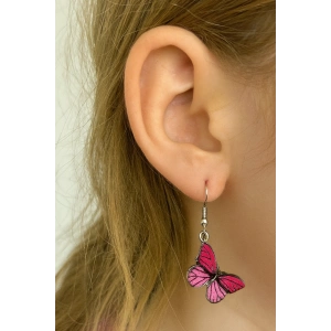 Karışık Renk Kelebek Figürlü Çocuk Küpe (Çift)