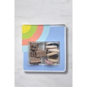 Karışık Renk Lastik Toka Ve Mini Mandal Toka Set