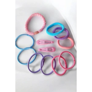 Karışık Renk Lastik Toka Ve Yan Toka Set