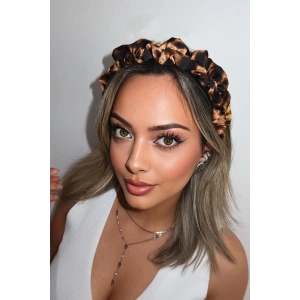Karışık Renk Leopar Desenli Taç