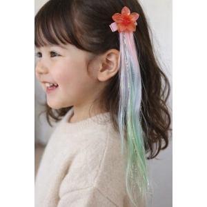 Karışık Renk Lotus Figürlü Saç Detaylı Çocuk Yan Toka