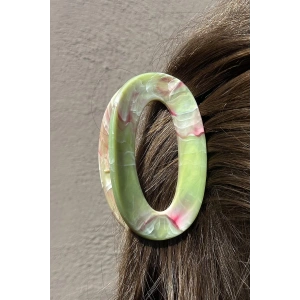 Karışık Renk Mermer Desenli Kemik Mandal Toka